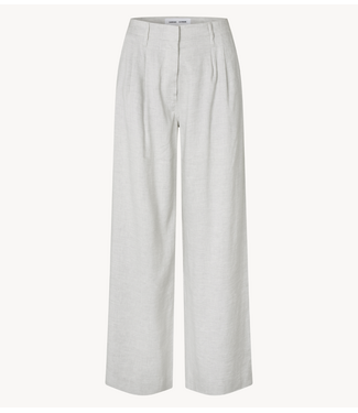 Samsøe Samsøe Broek SAIBEN TROUSERS 15931 LIGHT GREY MEL.