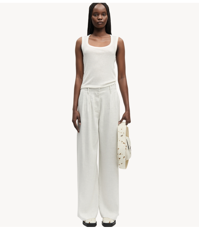 Samsøe Samsøe Broek SAIBEN TROUSERS 15931 LIGHT GREY MEL.