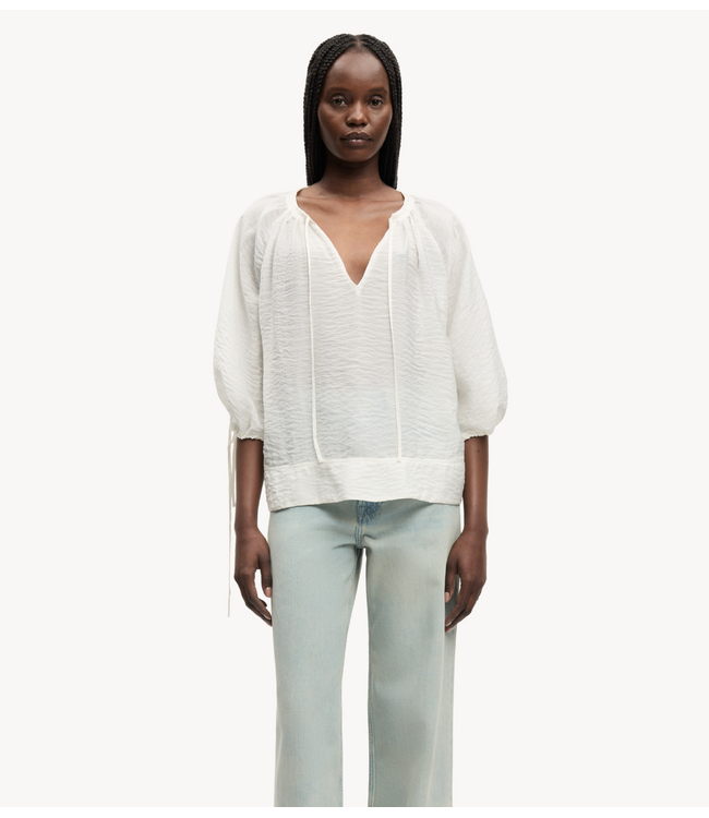 Samsøe Samsøe Blouse SAMATERAN SS BLOUSE 15754 EGRET