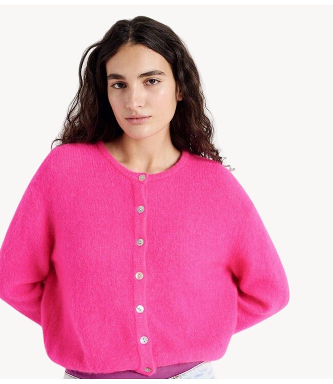 American Vintage Vest Gilet rose fluo chine