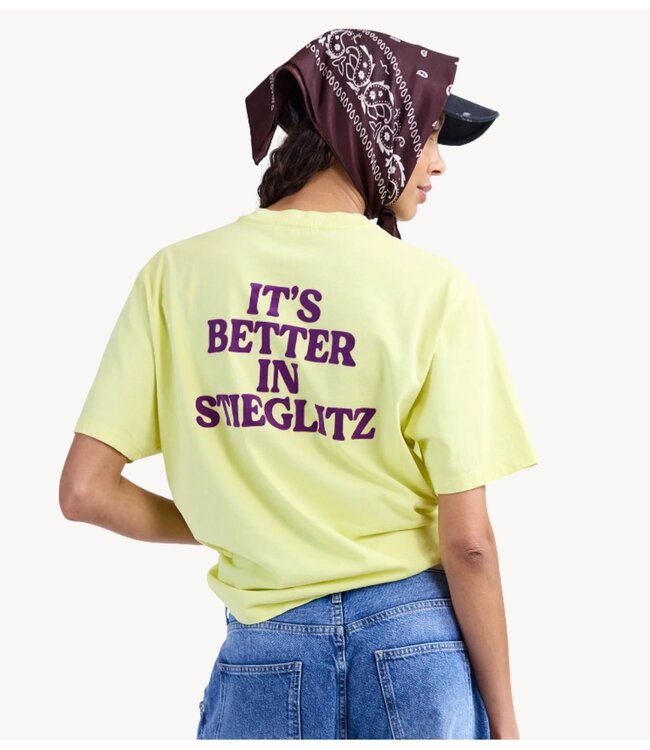 Stieglitz T-shirt Branca regular T-shirt Yellow
