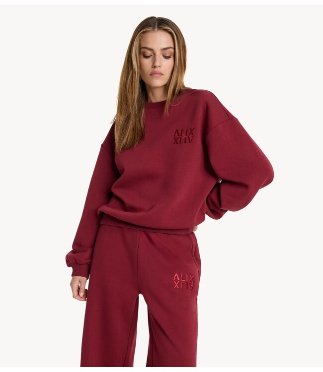 Alix The Label Trui ladies ladies knitted Alix sweater bordeaux