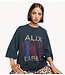 Alix The Label T-shirt ladies knitted band t-shirt charcoal grey