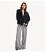 Refined Department Broek ladies knitted relaxed wide stone pants DOLCE GREY MELANGE