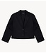 Refined Department Blazer ladies woven oversized star cropped blazer STAR BLACK