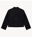 Refined Department Blazer ladies woven oversized star cropped blazer STAR BLACK