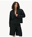 Refined Department Blazer ladies woven oversized star cropped blazer STAR BLACK