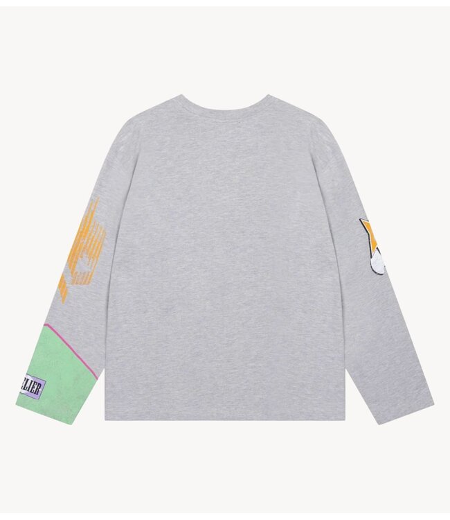 Refined Department Top ladies knitted oversized longsleeve WINNIE GREY MELANGE