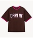 Refined Department T-shirt ladies knitted oversized t-shirt LOUI BROWN