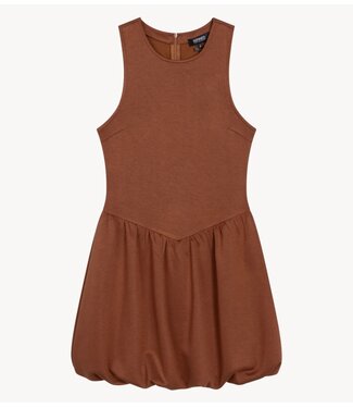 Refined Department Jurk ladies knitted short balloon dress LENNY BROWN