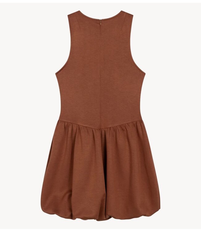 Refined Department Jurk ladies knitted short balloon dress LENNY BROWN