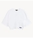 Refined Department Trui ladies knitted cropped shortsleeve sweater ROMEE WHITE