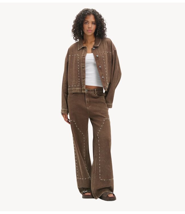 Refined Department Broek ladies woven relaxed star jeans PAYTON BROWN