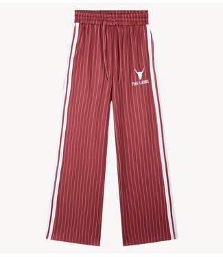 Alix The Label Broek ladies knitted pinstripe training pants cerise