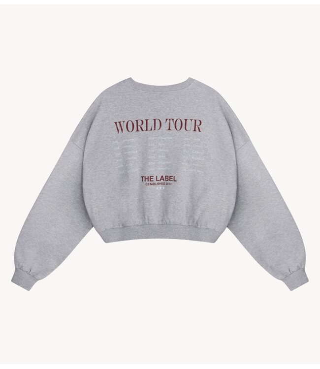 Alix The Label Trui ladies knitted eagle sweater light grey melange