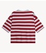 Alix The Label T-shirt ladies knitted block stripe t-shirt cerise