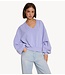 Alix The Label Trui ladies knitted cutseam v-neck sweater lilac