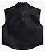 Alix The Label Gilet ladies woven faux leather waistcoat black