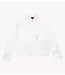 Alix The Label Blouse ladies woven cropped subtle satin blouse soft white
