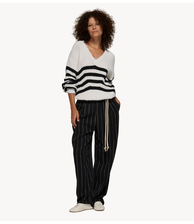 10DAYS Broek pants pinstripe black