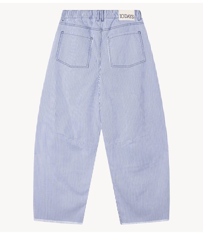 10DAYS Broek western pants stripes white/blue