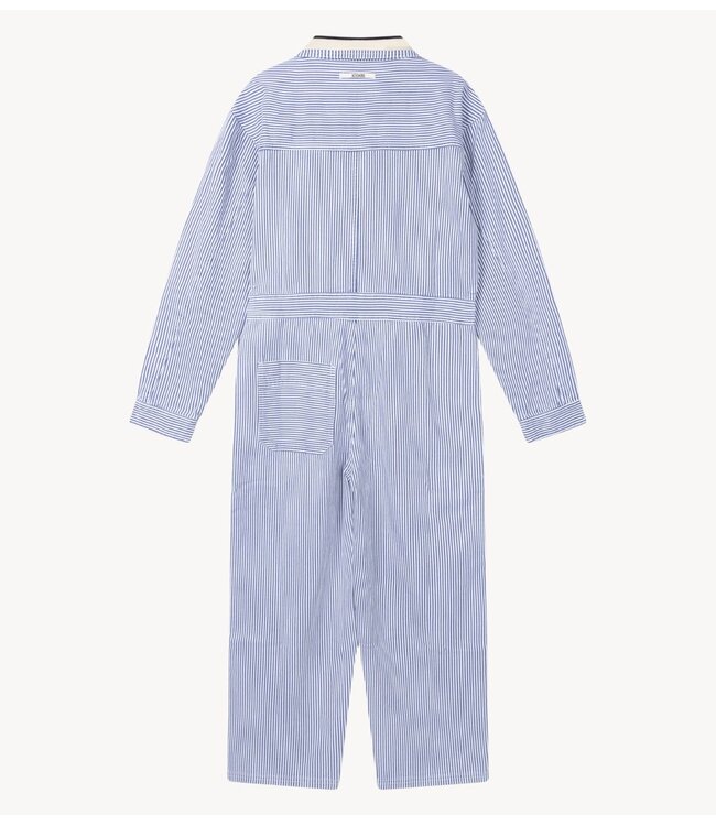 10DAYS Jumpsuit boiler jumpsuit stripes white/blue