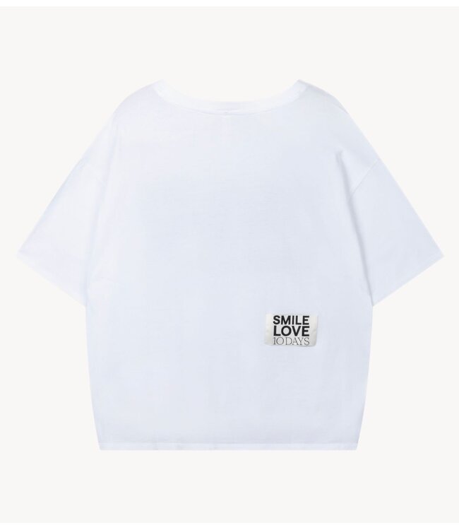 10DAYS Top smile love tee white