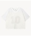 10DAYS Top mesh baseball tee ecru