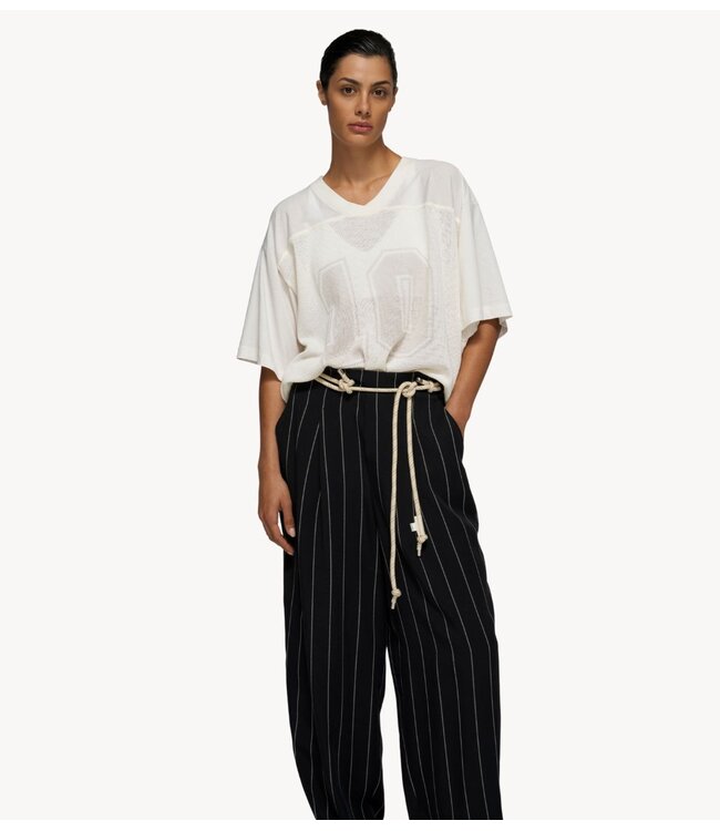 10DAYS Top mesh baseball tee ecru