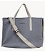 10DAYS Tas canvas shopper stripes white/blue