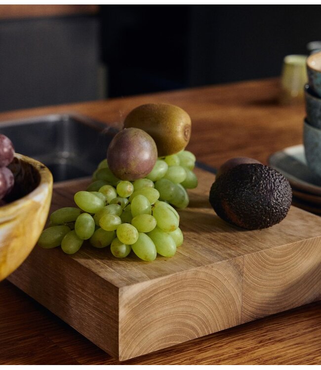 HKLIVING Plateau Teak cube, large