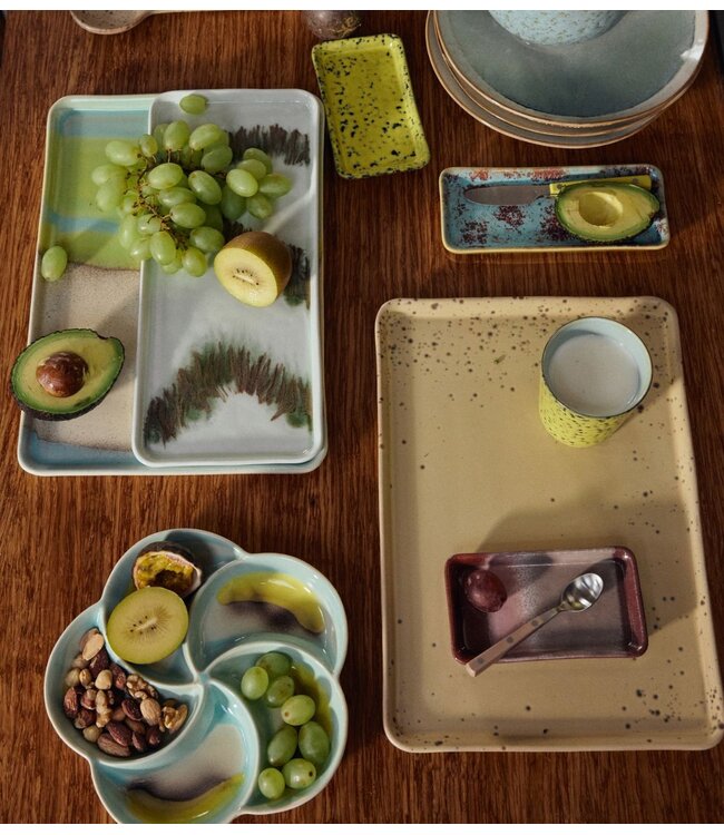 HKLIVING Dienblad 70s ceramics: large tray, grit