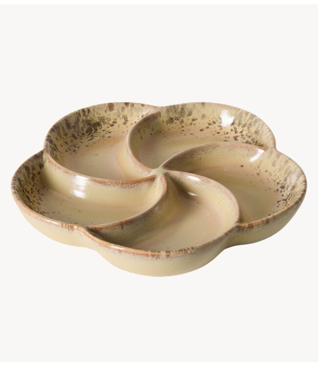 HKLIVING Serveerschaal 70s ceramics: snack tray, grit