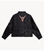 Alix The Label Jacket ladies woven leather patch jacket black