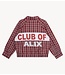 Alix The Label Jacket ladies woven checked bomber cerise