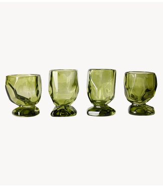 HKLIVING Glazen Nienke Sikkema for HKLIVING: glasses, emerald (set of 4)
