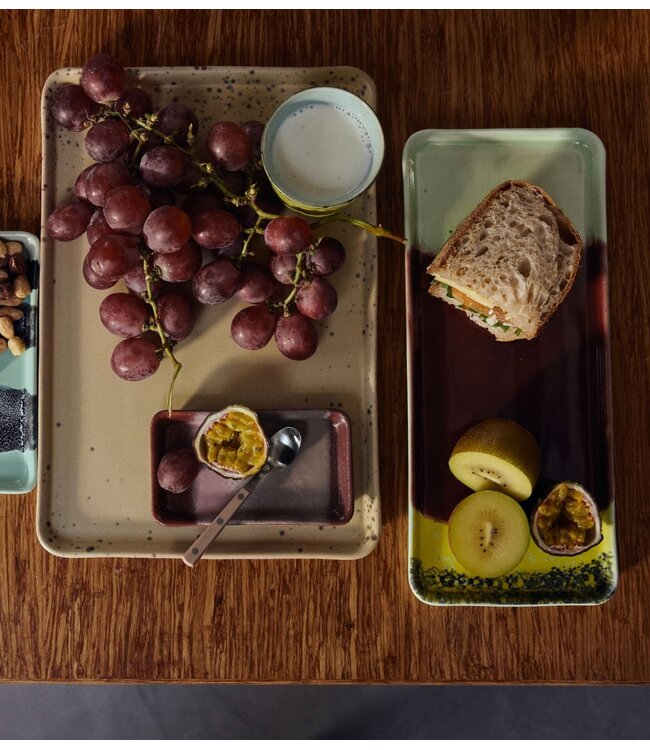 HKLIVING Schaal 70s ceramics: cake tray, cherry