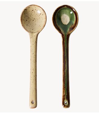 HKLIVING Opscheplepel 70s ceramics: serving spoons, hills (set of 2)