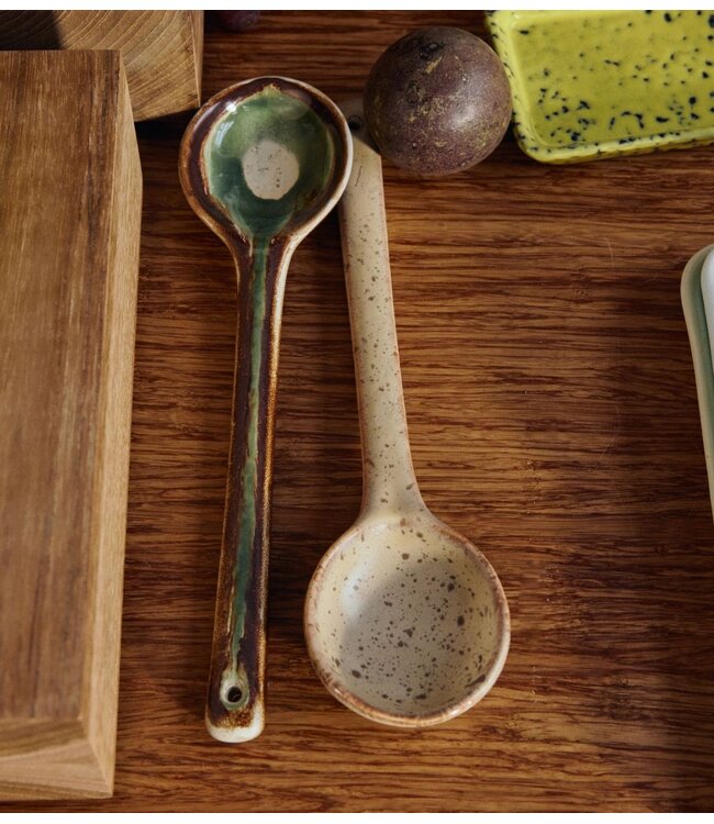 HKLIVING Opscheplepel 70s ceramics: serving spoons, hills (set of 2)