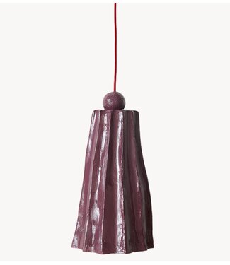 HKLIVING Hanglamp Flow pendant lamp, burgundy