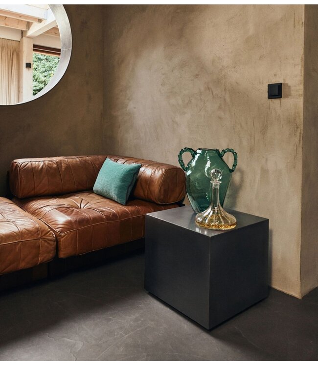 HKLIVING Kussen Velvet cushion, deep sea (50x35cm)