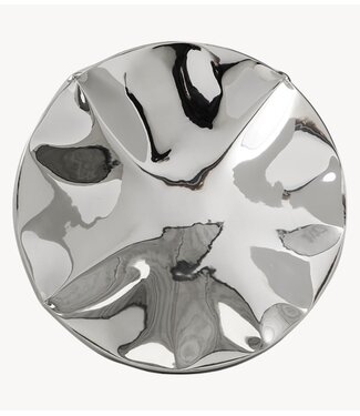 HKLIVING Wanddecoratie Dent wall sculpture, chrome