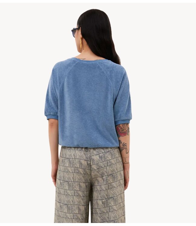 BY-BAR Top neva slub top blue stone