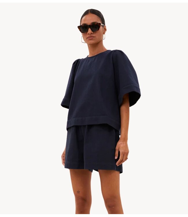 BY-BAR Blouse olivia twill blouse captain blue