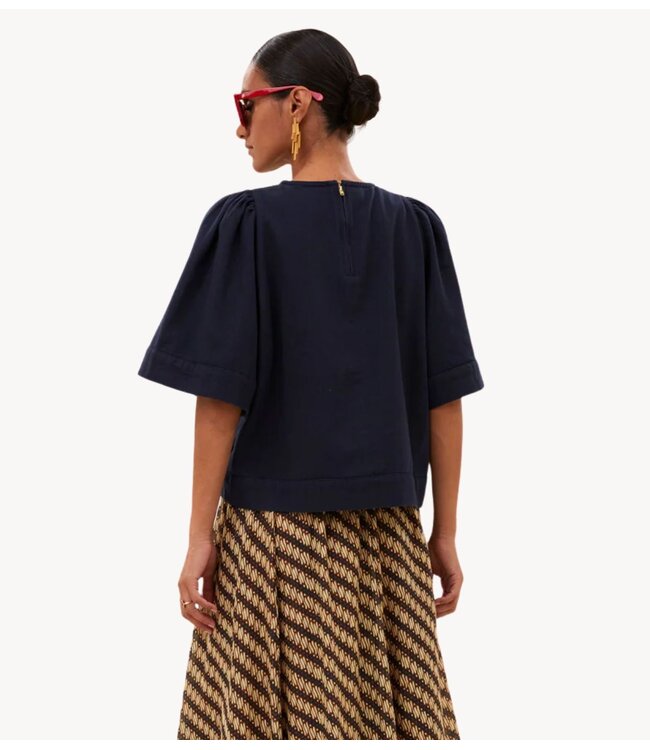 BY-BAR Blouse olivia twill blouse captain blue