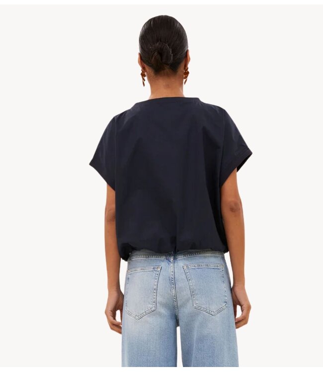 BY-BAR Top tyler poplin top midnight
