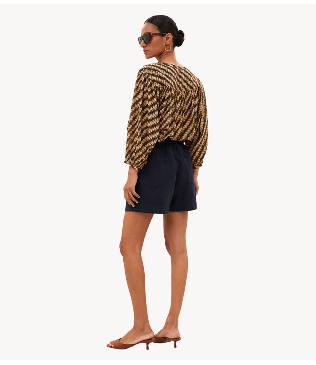 BY-BAR Broek leon twill short captain blue