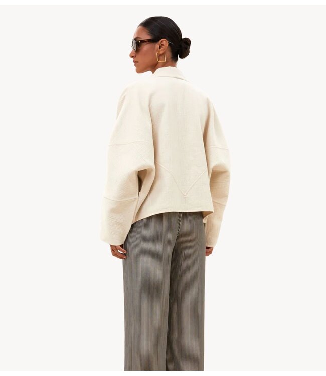 BY-BAR Jack flora cotton jacket light chalk