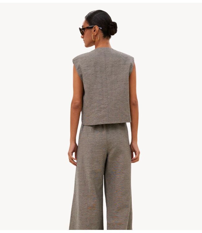 BY-BAR Gilet nori melange gilet charcoal melee