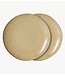 HKLIVING Borden 70s ceramics: dessert plate, grit (set of 2)